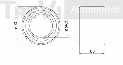 TREVI AUTOMOTIVE wb1729 -  Комплект подшипника ступицы колеса
